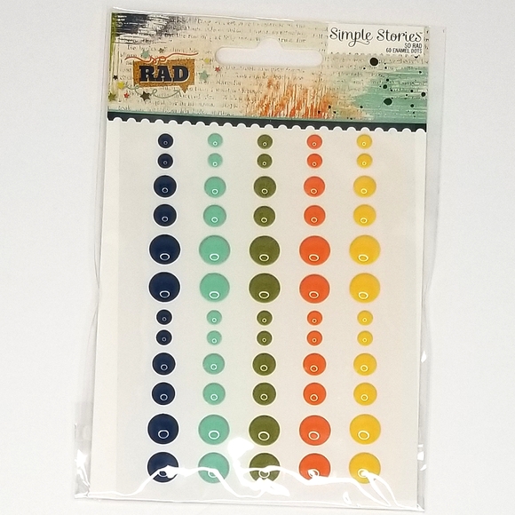 Simple Stories NEW! So Rad Brads & Enamel Dots Craft/Scrapbook Supplies - Picture 4 of 5